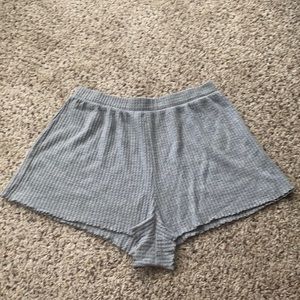 LA Hearts soft grey shorts, with waffle pattern.